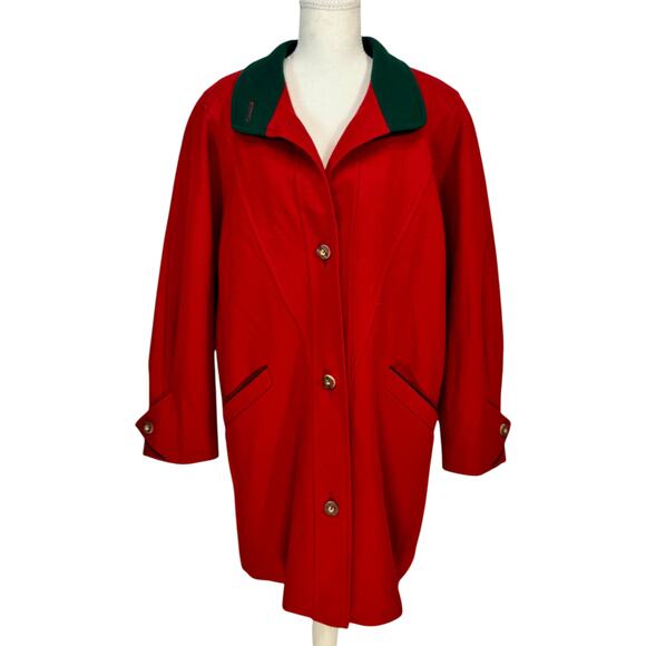 Keil Loden Jackets & Blazers - Original VTG Keil Loden München Red Virgin Wool Coat 38 Alpine Bavarian German